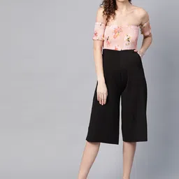 SASSAFRAS Pink and Black Colourblocked Smocked Jumpsuit-picture-25