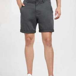 SELECTED HOMME Grey Regular Fit Chino Shorts-picture-24
