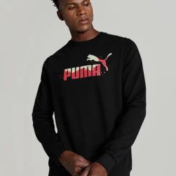 Puma Black Cotton Regular Fit Printed Sweatshirt-picture-23