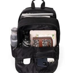 Zouk Statement Royal Indian Peacock Motif Multicolor Jute Printed Laptop Backpack - 16.9 Ltrs image 4
