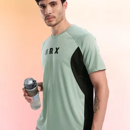 HRX by Hrithik Roshan Brand Logo Printed Raglan Sleeves Rapid-Dry Running T-shirt-picture-17