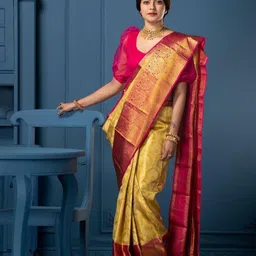 INDIOTSAV Ethnic Motifs Woven Design Banarasi Saree-picture-13