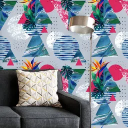 ArtzFolio Printed UV-Resistant Anti-Bacterial Abstract Summer Flowers Peel & Stick Wallpaper-image-56