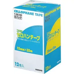 Kokuyo 15 mm x 35 m Omaki Rubber-Based Cellophane Tape Value Pack E, T-SE15N-image-13