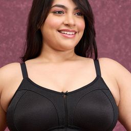Nykd Women Luxe Jacquard M-frame Bra -Black (NYB232)-42