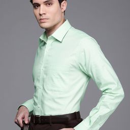 Raymond Solid Slim Fit Pure Cotton Formal Shirt-image-53