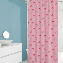 ArtzFolio Pink & Red Printed Waterproof Shower Curtain-image-97