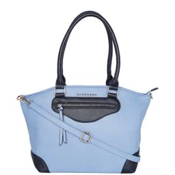 Giordano Blue Solid Medium Shoulder Handbag-image-92