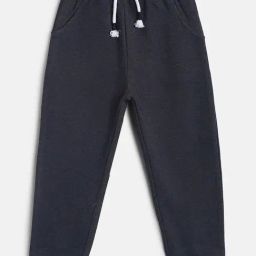 MINIKLUB Kids Black Solid Joggers-image-82