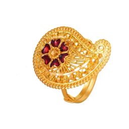 P.C. Chandra Jewellers 22k Gold Aam Kalka Cluster Ring for Women-picture-13