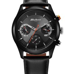 Titan Men Embellished Dial & Leather Textured Straps Analogue Watch 1805KL02-55