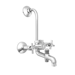 Gold Bell Corsa Brass 3 In 1 Wall Mixer with 152X152 mm(6X6 Inch) Sandwich Overhead and 381 mm(15 Inch) SS Arm, 3-1-round-corsa-6s-15a-image-93