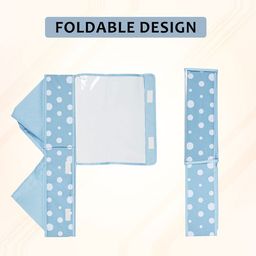 Kuber Industries Blue & White Printed Reusable Drawer Organisers With Transparent Lid image 3