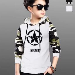TICOSS Boys Camouflage 2 Printed Hooded T-shirt-36