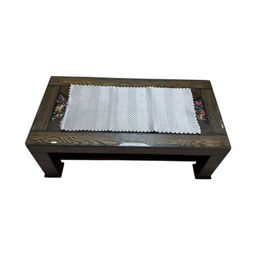 TANLOOMS Grey Textured Velvet Rectangular Table Runner-54