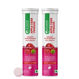 DR. VAIDYA'S Set Of 2 Apple Cider Vinegar Effervescent Tablets -15 Tablets Each-1