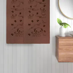 FABINALIV Brown 2 Pieces Printed 300 GSM Cotton Bath Towels-50