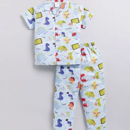 NAUTI KIDZ Boys Printed Pure Cotton Night suit-picture-30