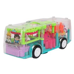 VGRASSP Gear Display 360 Degree Musical Rotating Transparent Mechanical Bus - Multicolor-22