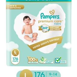 Pampers Premium Care Pants Baby Diapers Large Size - 176 Pieces-image-55