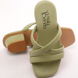 Hola Bonita Party Wear Slip On Sandal Solid Colour - Green-picture-18