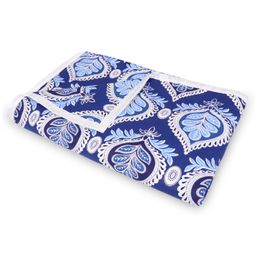 Divine Casa 100% Cotton Single Bed All Season Reversible AC Dohar Paisley Print - Classic Blue-6