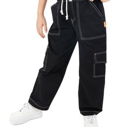 Olele Cotton Solid Cargo Pant - Black-image-83