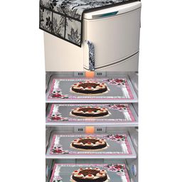 Dakshya Industries Fridge Top Cover and Fridge Mat Combo Set of 5-58