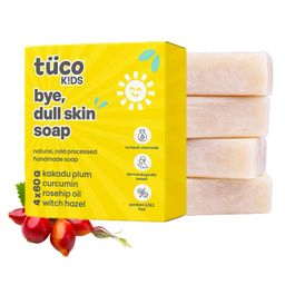 TuCo Intelligent Kids Bye, Dull Skin Soap Pack of 4X75 g with Turmeric Proven for Dull & Sensitive Skin-36