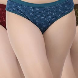 FiveFlag Mid-Rise Cotton Blend Briefs - 3Pcs-picture-57