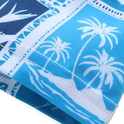Babyhug Water Repellant Two Way Stretch Swimming Trunk Palm Tree Print - Blue image 3