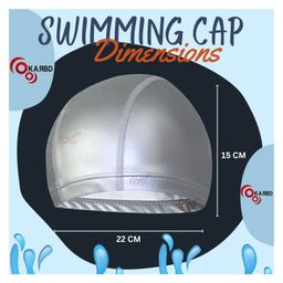 KARBD Super Soft PU Swimming Cap for Kids Universal Size - Assorted Random Colour image 3
