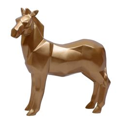 Ashnam Gold-Toned Geometrical Animal Figurine Modern Decorative Horse Figurine Showpiece-image-36