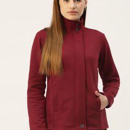 BRINNS Women Maroon Solid Sweatshirt-image-82