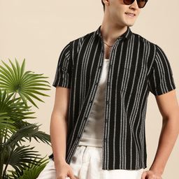 Mast & Harbour Men Slim Fit Striped Casual Shirt-image-57