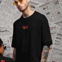 Difference Of Opinion Black Loose Fit Printed Unisex T-Shirt-image-115