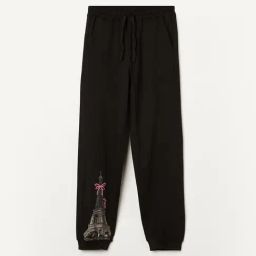 Fame Forever by Lifestyle Kids Black Cotton Printed Regular Fit Trackpants-picture-18