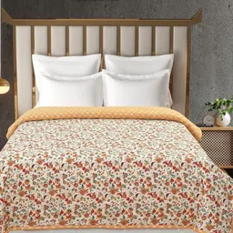 IVAZA Grey & Brown Printed Microfiber 233 GSM Double Bed Comforter-image-16