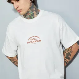 max Men Typography Printed Round Neck Pure Cotton Relaxed Fit T-shirt-picture-5