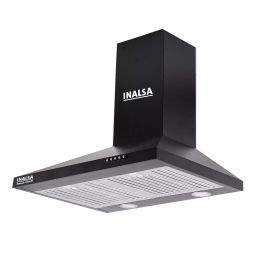 Inalsa Smash Chimney Hood Stainless Steel with Powder Coating 230 V Pyramid Shape Wall Mounted Black Color-image-93