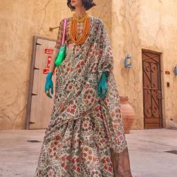 Odette Multicolored Floral Printed Saree-picture-16