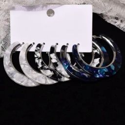 Karatcart Set Of 3 Pairs Silver Tone Multicolor Hoop Earrings for Women - Set of 3-25