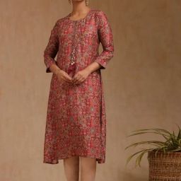 Soch Multicolour Silk Blend Tribal Kurti-image-3