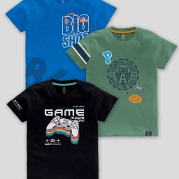 Codez Kids Multicolor Printed T-Shirt (Pack Of 3) image 1
