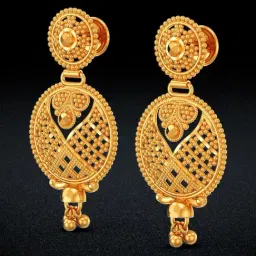 Joyalukkas 22k Opulent Engaging Drop Earrings for Women & Girls-image-3