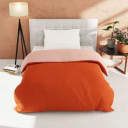 Bianca Ultra Soft Rust & Orange 152 TC Micro Fabric Single Reversible Comforter For All Weather image 1