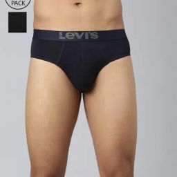 Levi'S Black & Navy Cotton Skinny Fit Briefs - Pack Of 2-picture-42