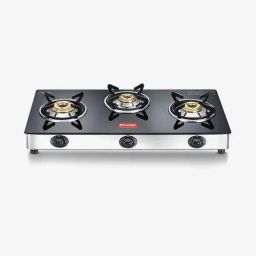 Prestige Marvel Plus GTM 03LSS 3 Burners Glass Top Gas Stove (Black and Silver)-image-8