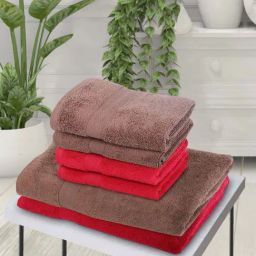Bianca Paradiso Brown & Red 500 Towel Set-image-35