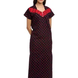 Secret Wish Black & Red Polka Dot Nighty-image-92